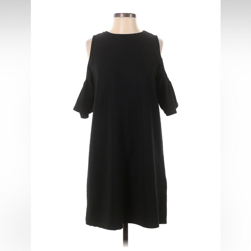 Zara Elegant Black Cold Shoulder Dress size large